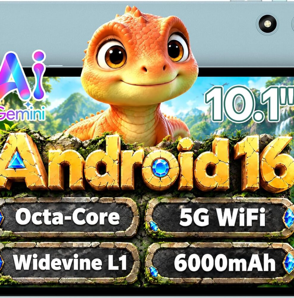 TECLAST P35 10 Inch Android 16 Tablet, Octa Core, Widevine L1, Face Unlock