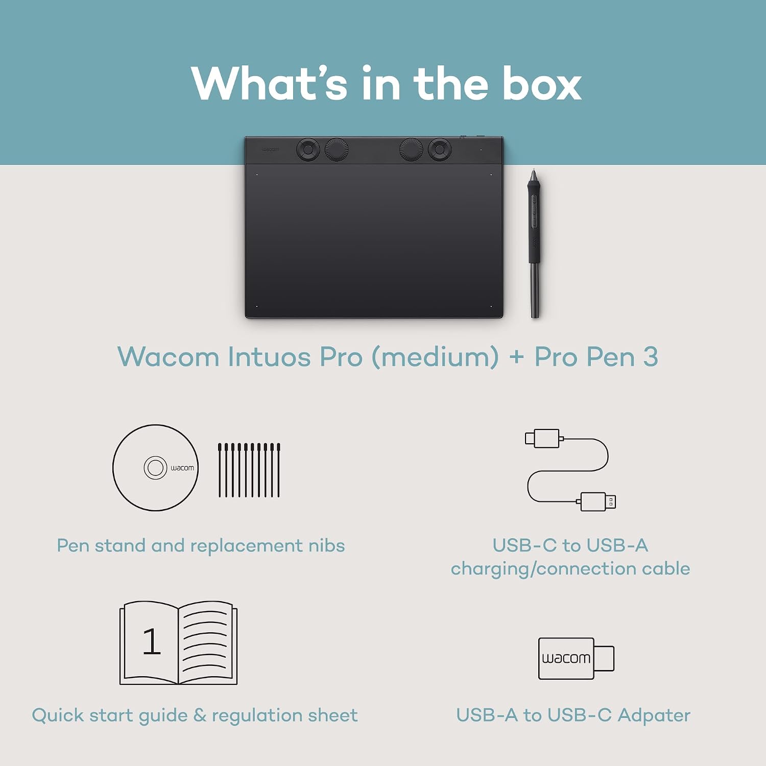 Wacom Intuos Pro Medium, Bluetooth Graphic Drawing Tablet with ProPen 3 - Image 10
