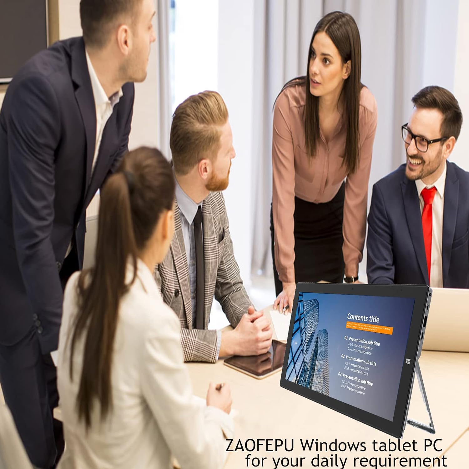 11.6 in Windows Tablet with Keyboard, Win 11 Home Touchscreen Tablets, 8GB DDR4 256GB SSD, 2.7GHz/WiFi/BT/HDMI USB3.0 Output, Dual Camera, SD Card Slot - Image 5